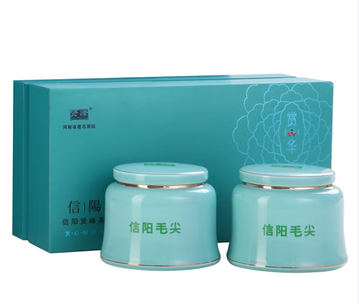 賢峰信陽毛尖賢峰茶葉綠茶明前雪芽150克禮盒鎮店之寶